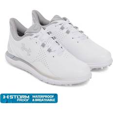Under Armour Dame Golfsko Under Armour Drive Fade Ladies Spikeless Waterproof Shoes - White/Distant Gray/Metallic Silver