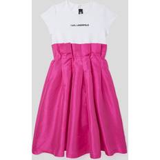 Karl Lagerfeld Girls Color-block Party Dress - Pink/White