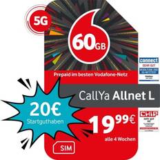 Vodafone Prepaid Callya L 60 GB 35 GB Rot