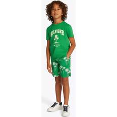 Green Tops Tommy Hilfiger Kids' Palm Tree Logo T-Shirt - Radiant Green