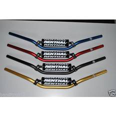 Blue Motorcycle Handle Mounts Renthal Blue Streetfighter Braced Motorcycle Handlebars - Blue