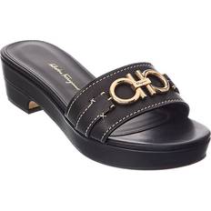 Leather Clogs Ferragamo Gancini Leather Clog
