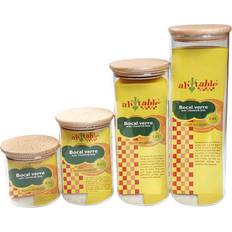 Bechergläser Bocal Verre Avec Couvercle Bois 0,8L Becherglas