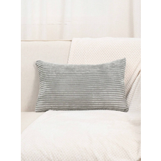 Shein 1pc Corduroy Pillowcase Or Lumbar Pillowcase Hovedpudebetræk Grå (50x30cm)