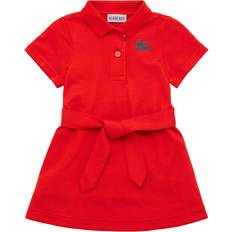 12-18M Dresses Burberry Baby Girls Orange Cotton Polo Dress - Orange