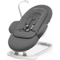 Stokke Bouncers Stokke Steps Bouncer White Chassis Deep Grey Textile