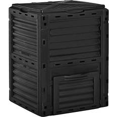 Compost OutSunny Compostador Capacidad de 300L 60.5x60.5x81.5 cm Negro