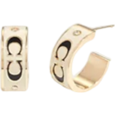 Coach Signature Enamel Huggie Earrings