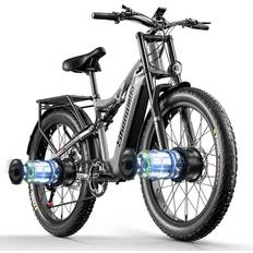 Adult E-Mountainbikes Shengmilo S600 Doppelmotor Elektro-Mountainbike 48V 17.5AH