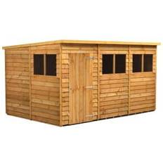 Wood Garden Storage Units Power Sheds 12 8ft Pent Overlap Dip Treated