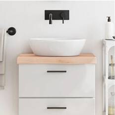 vidaXL Bänkskiva För Badrum 60x40x(2-6) Cm Obehandlat Massivt Trä