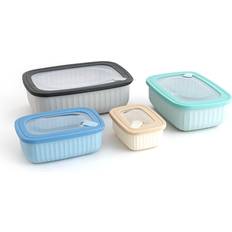 Bidasoa Mia Multicolour Plastic Lunch Box Set 4 Units Food Container