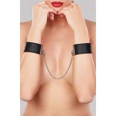 Adore Lust In Love Wrist Cuffs With Connector Chain Black