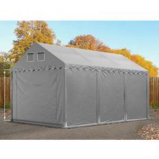 Toolport Lagertält 4x6 m 2.6 m Sidohöjd Med Bottenram PVC 800 Grå