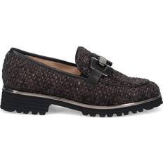 Sangiorgio Läder Moccasins Med Sammet - Svart