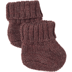 Knit Slippers Wo/Dot - Deep Mahogany