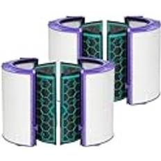 Trade-Shop 2 x HEPA Filterersättning Aktivt Kolfilter Kompatibel Med Dyson Pure Cool TP04 TP05 HP04 HP05 DP04 DP05