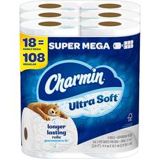 Toilet Papers Charmin Ultra Soft Super Mega Toilet Paper 2-Ply 366 Sheets Rolls Pack 3 Packs