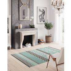 Mistana Amersfoort Teal Grey Indoor Outdoor Rug Rectangle 160 x 230 cm Black