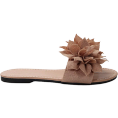 Synthetic Leather Sandals Shein Floral Print Fashionable Flat Sandals Versatile New Style Slippers For Women