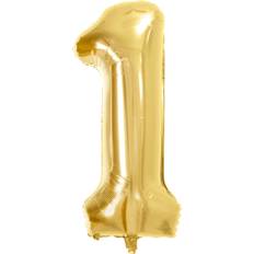 Number Balloons Way to Celebrate Way to Celebrate! 42 Gold Birthday Party Number Foil Balloon Number 1 Balloon