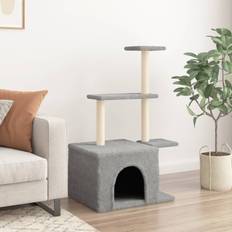 Pets Archie & Oscar 110cm H Cat Tree Light Grey 110cm H x 73.5cm W x 47.5cm D