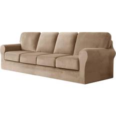 Textiles Rosalind Wheeler With Separate Seat Cushions And Backrests 230cm H x 300cm W x 107cm D Loose Sofa Cover Brown