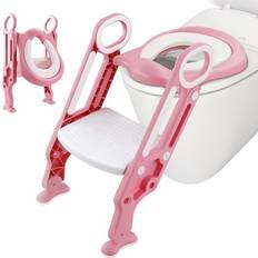 Pink Toilet Trainers ASAB Kids Potty Toilet Training Seat Step Stool