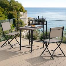 3 Piece Patio 78 x 60 x 81.5 cm - Black