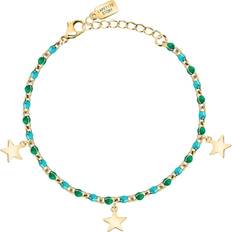 Smycken La Petite Story Steel Bracelet With Green Blue Enamel