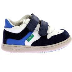 Kickers Kids Kickmotion Trainers with Touch 'n' Close Fastening - Blue/White