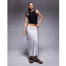 Silver Skirts River Island Satin Maxi Skirt - Silver