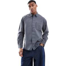 River Island XS Shirts River Island Relaxed Fit Overdyed Shirt - Blue