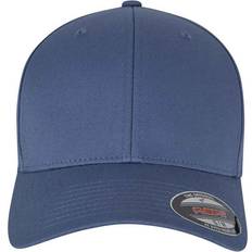 Elastane Caps Children's Clothing Flexfit Childrens Wooly Combed Cap - Mid Navy