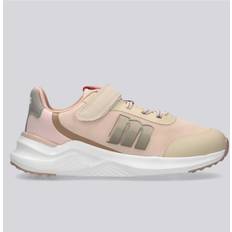 Beige Sneakers mtng Träningsskor Somo Tyg Nyckelband Kardborreband - Rosa/Beige