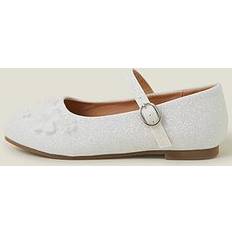 Accessorize Girls Gem Flower Ballerina Shoes - Light Cream
