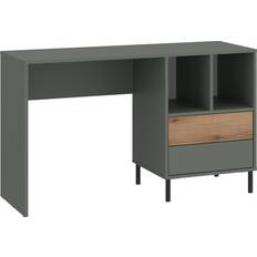 Green Writing Desks Furniture To Go Darwin 2 Drawer Green and Oak Writing Desk
