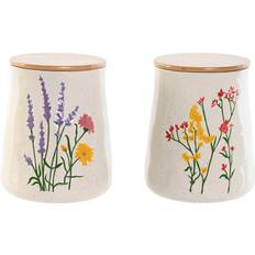 Multicoloured Food Containers Home ESPRIT Multicolour Shabby Chic Flower Lunch Boxes Food Container