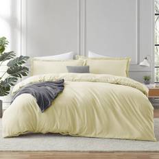 Textiles Hearth & Harbor California King Set Vanilla 3 Piece Duvet Cover Yellow