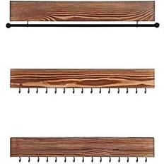 Portagioie Songmics Porta Gioielli da Parete Set da 3 - Colore Legno