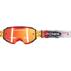 Red Motorcycle Goggles O'Neal B-10 HR Motocross Goggles - White/Red