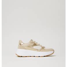 Twinset Golden Flat Sneakers with Chunky Sole - Yellow