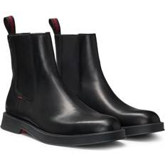 Kängor & Boots HUGO Leather Chelsea Boots With Stacked Logo
