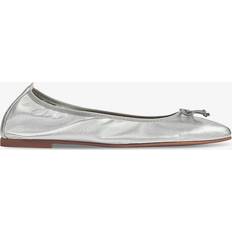 LK Bennett Low Shoes LK Bennett Silver Trilly Leather Ballet Flats - Met