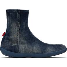 Diesel Støvler Diesel Denim Denimstøvler Med Baglogo Patch - Blå