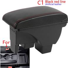 Armrests Maxpower C1 Black Red Leather For Volkswagen Polo Armrest Box
