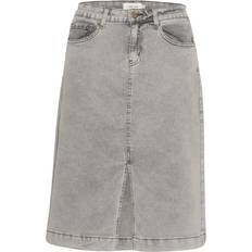 Cream Nederdele Cream Jannie Denim Skirt Kvinde Michigan Medium Grey Denim - Grey Denim