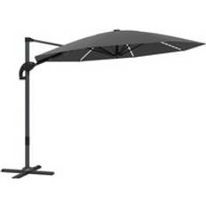 OutSunny 3 m Garden Parasol with Solar Powered Lights