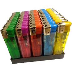 Emtec Electronic Refillable Lighters Adjustable Flame Pack of 50