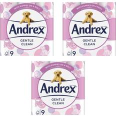 Andrex Clean Toilet Tissue 9 Rolls Pack Of 3